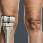 Patient discussing concerns about knee replacement surgery and recovery with an orthopedic surgeon.