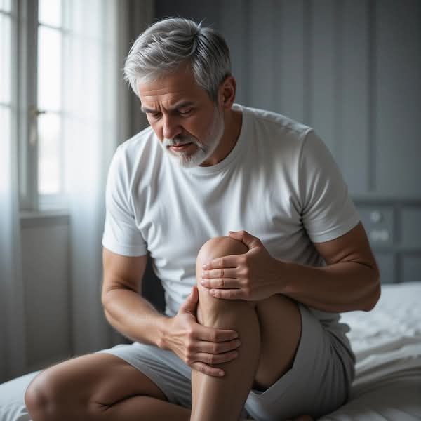 Orthopedic surgeon performing robotic-assisted knee replacement surgery using advanced surgical technology.